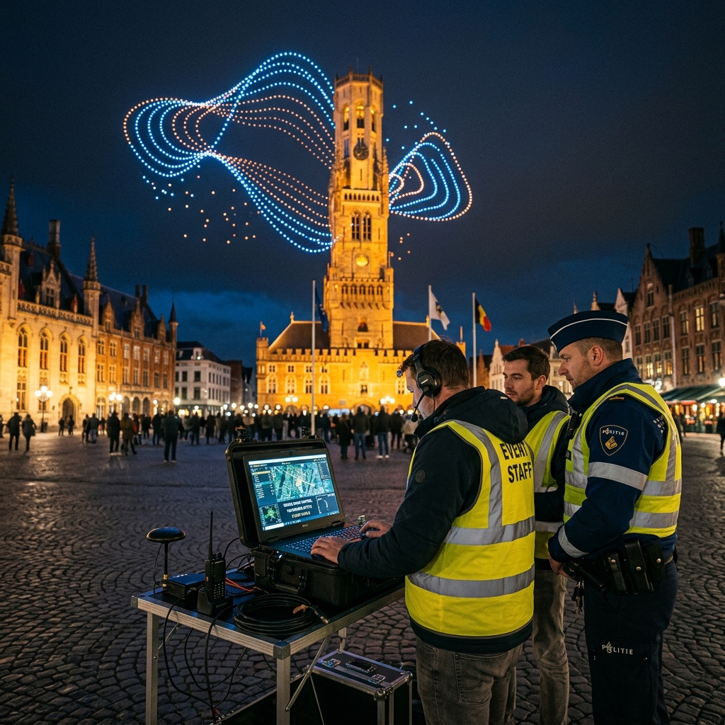 Belgian aviation authority inspects illegal drone shows