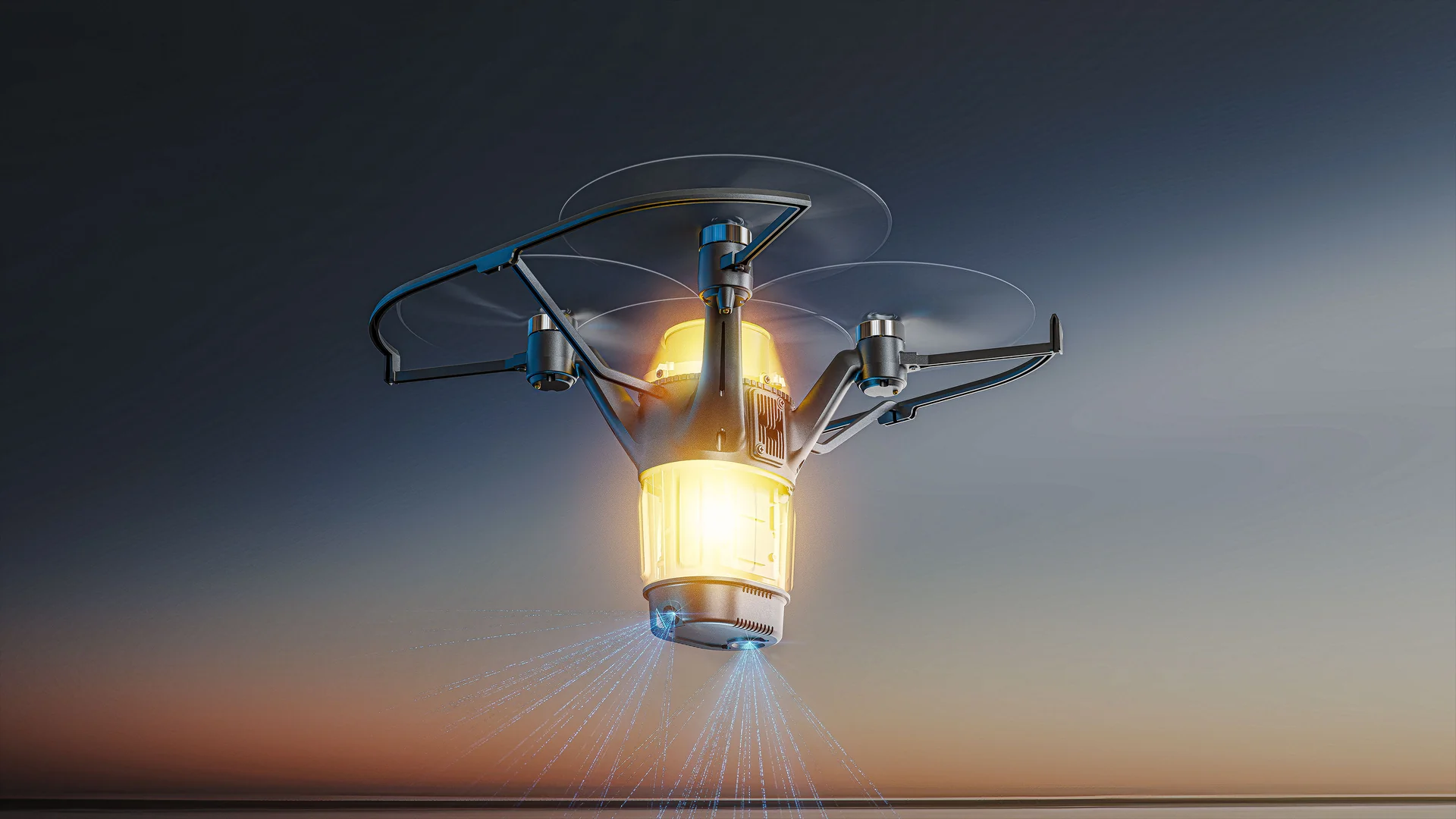 High Great EMO Mini outdoor formation drones in launch cases preparing for aerial light show