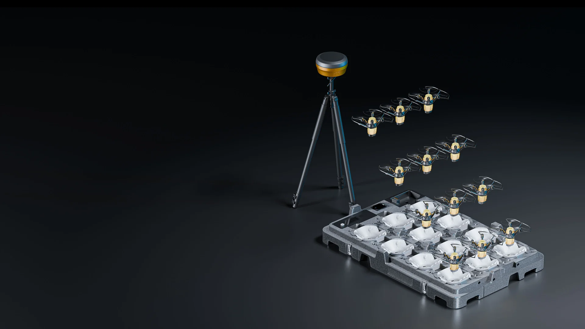High Great EMO Mini modular docking case with RTK base station for automated charging and direct launch